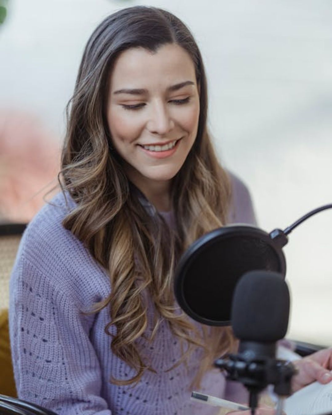 Photo d'une journaliste radio